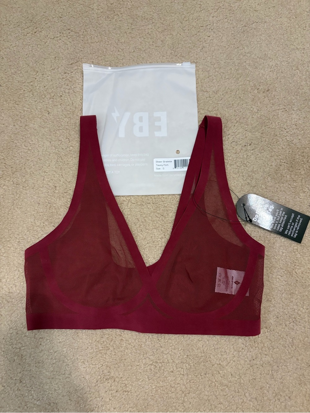 EBY NWT Sheer Mesh Bralette - Picture 2 of 4